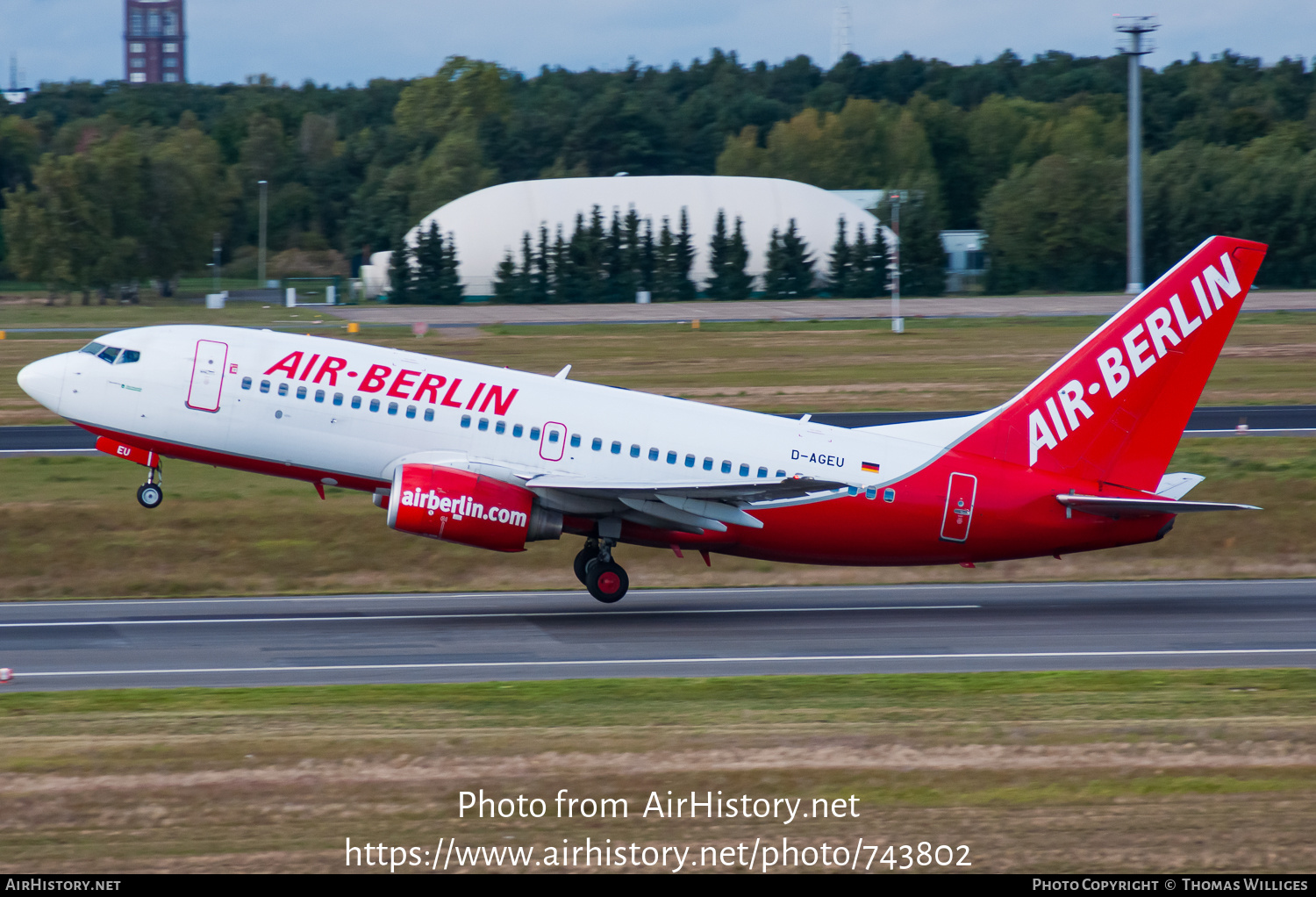 Aircraft Photo of D-AGEU | Boeing 737-75B | Air Berlin | AirHistory.net #743802