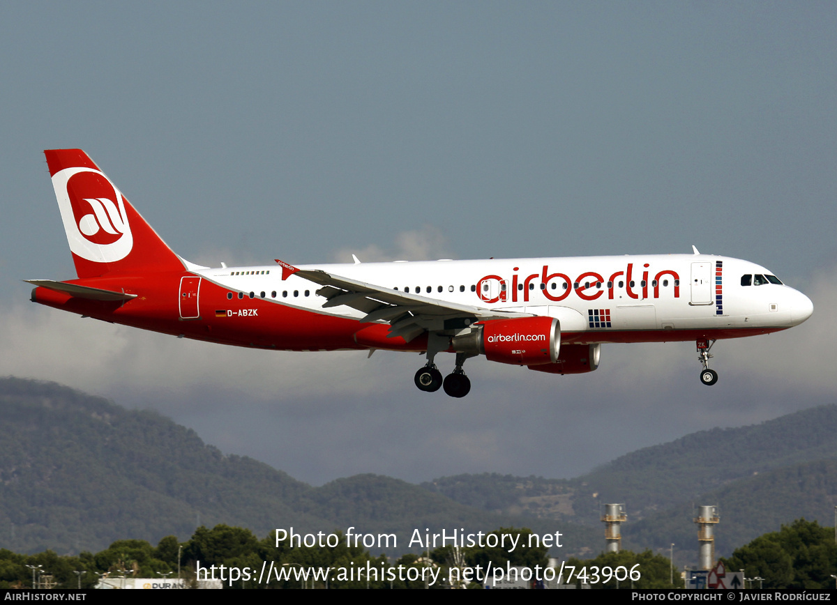 Aircraft Photo of D-ABZK | Airbus A320-216 | Air Berlin | AirHistory.net #743906