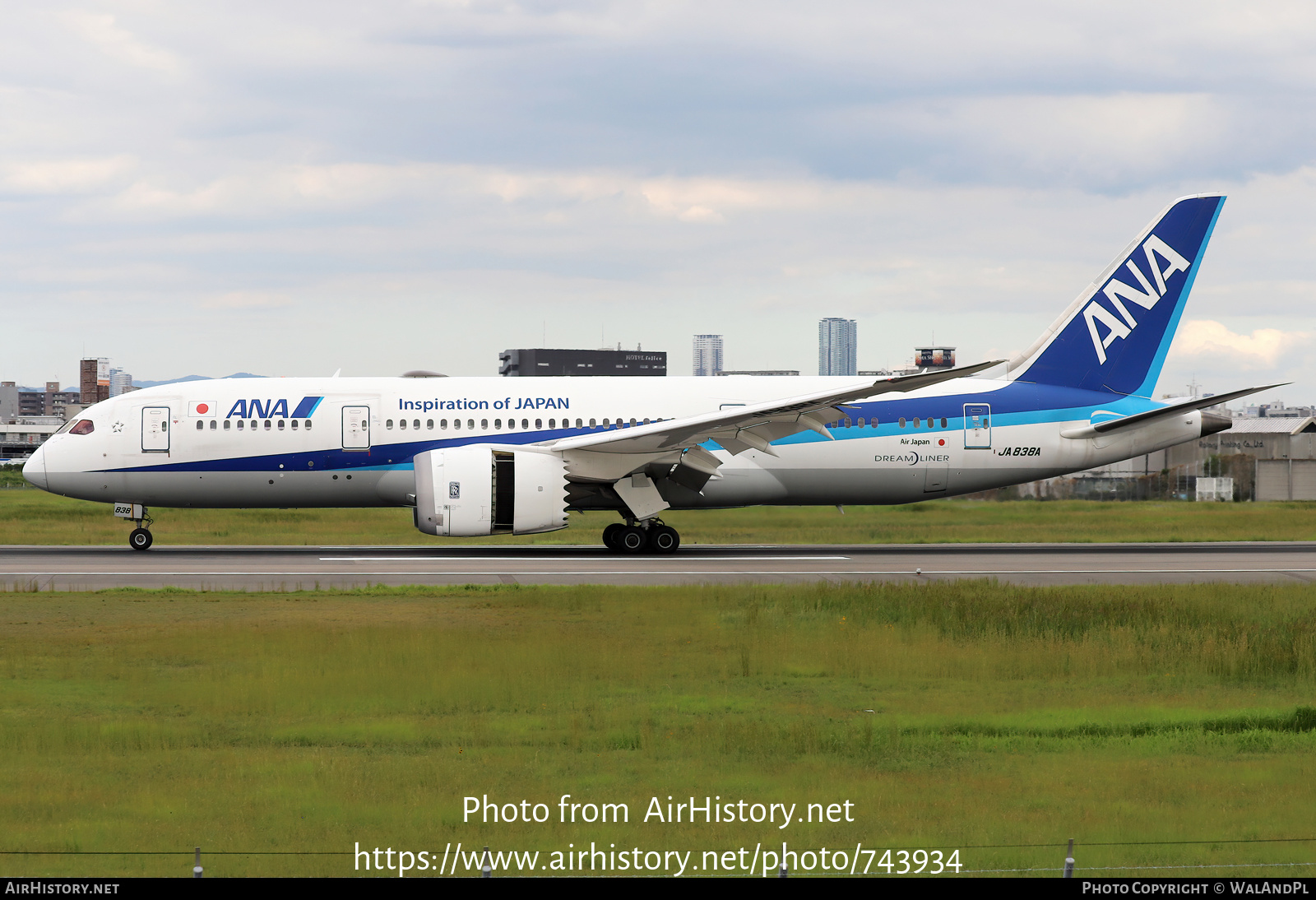 Aircraft Photo of JA838A | Boeing 787-8 Dreamliner | All Nippon Airways - ANA | AirHistory.net #743934