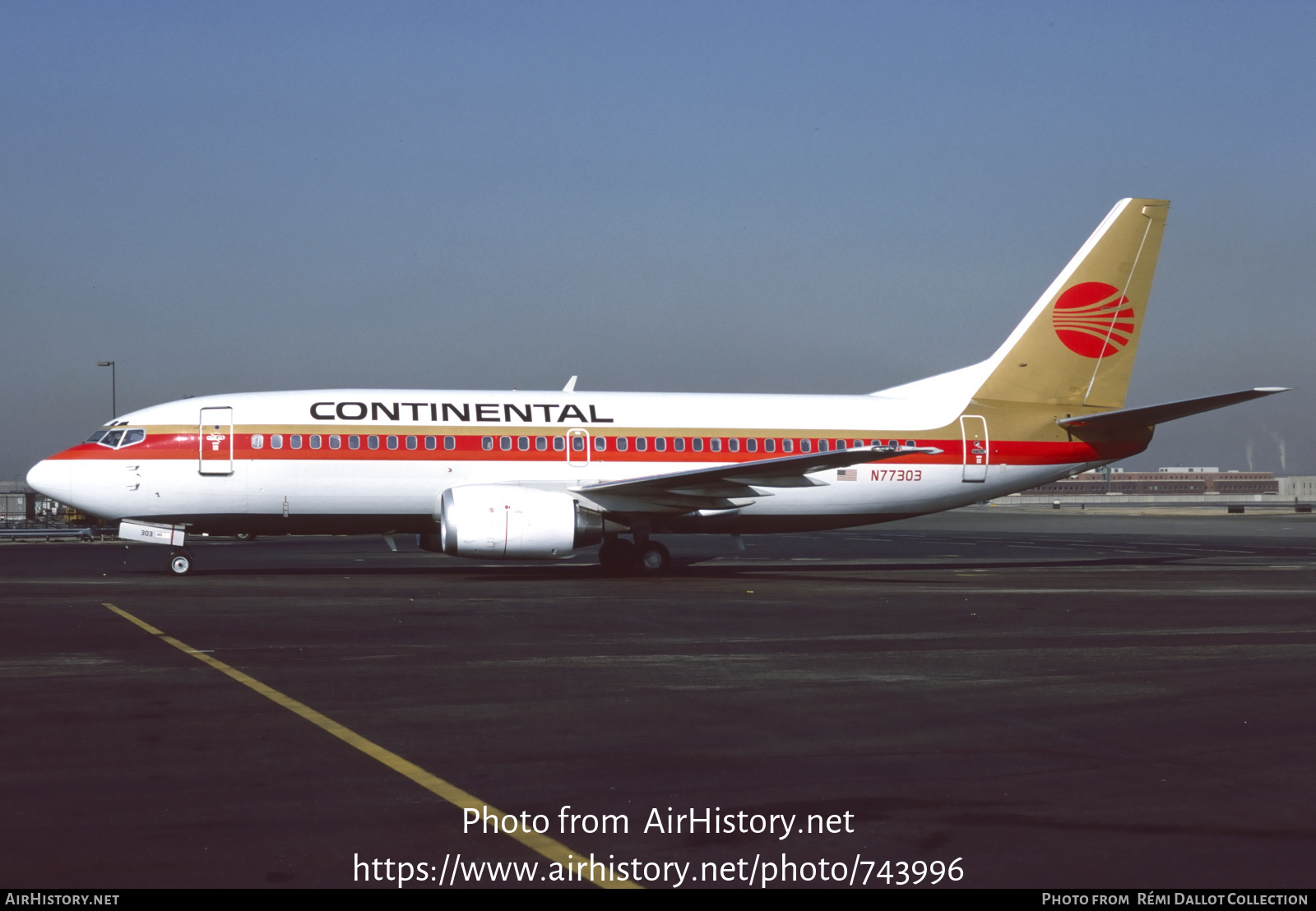 Aircraft Photo of N77303 | Boeing 737-3T0 | Continental Airlines | AirHistory.net #743996