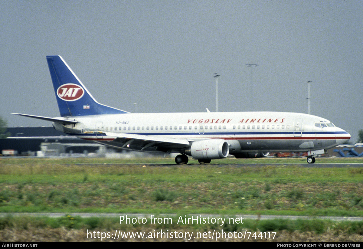 Aircraft Photo of YU-ANJ | Boeing 737-3H9 | JAT Yugoslav Airlines - Jugoslovenski Aerotransport | AirHistory.net #744117