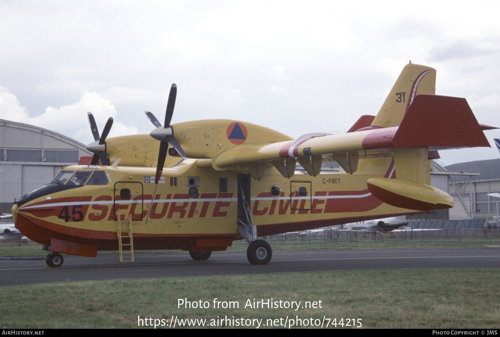 Aircraft Photo of C-FBET | Canadair CL-415 (CL-215-6B11) | Sécurité Civile | AirHistory.net #744215