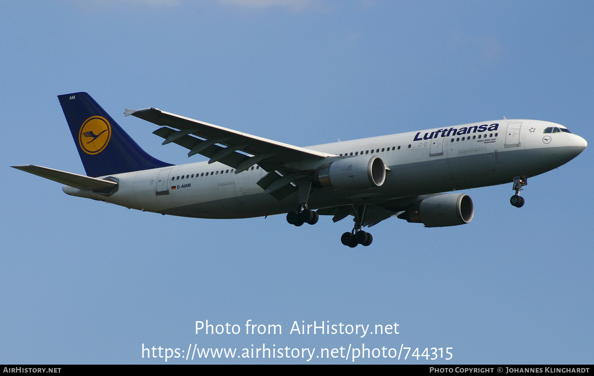 Aircraft Photo of D-AIAM | Airbus A300B4-603 | Lufthansa | AirHistory.net #744315