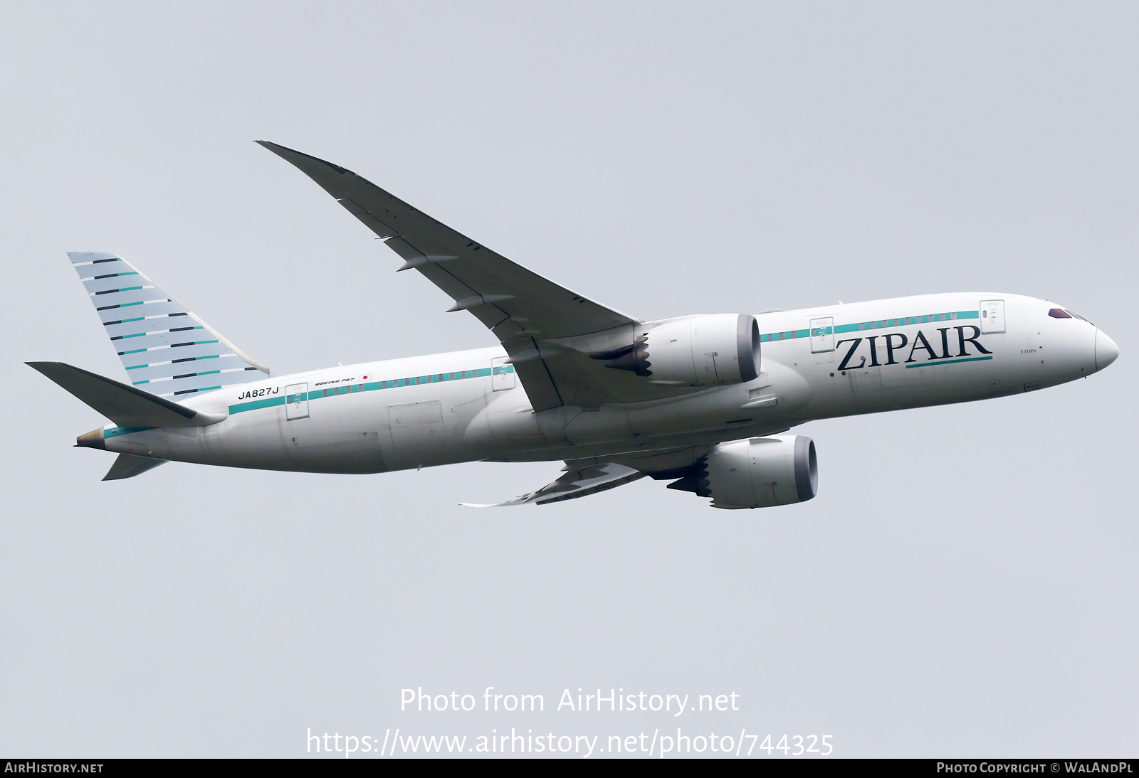 Aircraft Photo of JA827J | Boeing 787-8 Dreamliner | ZipAir | AirHistory.net #744325