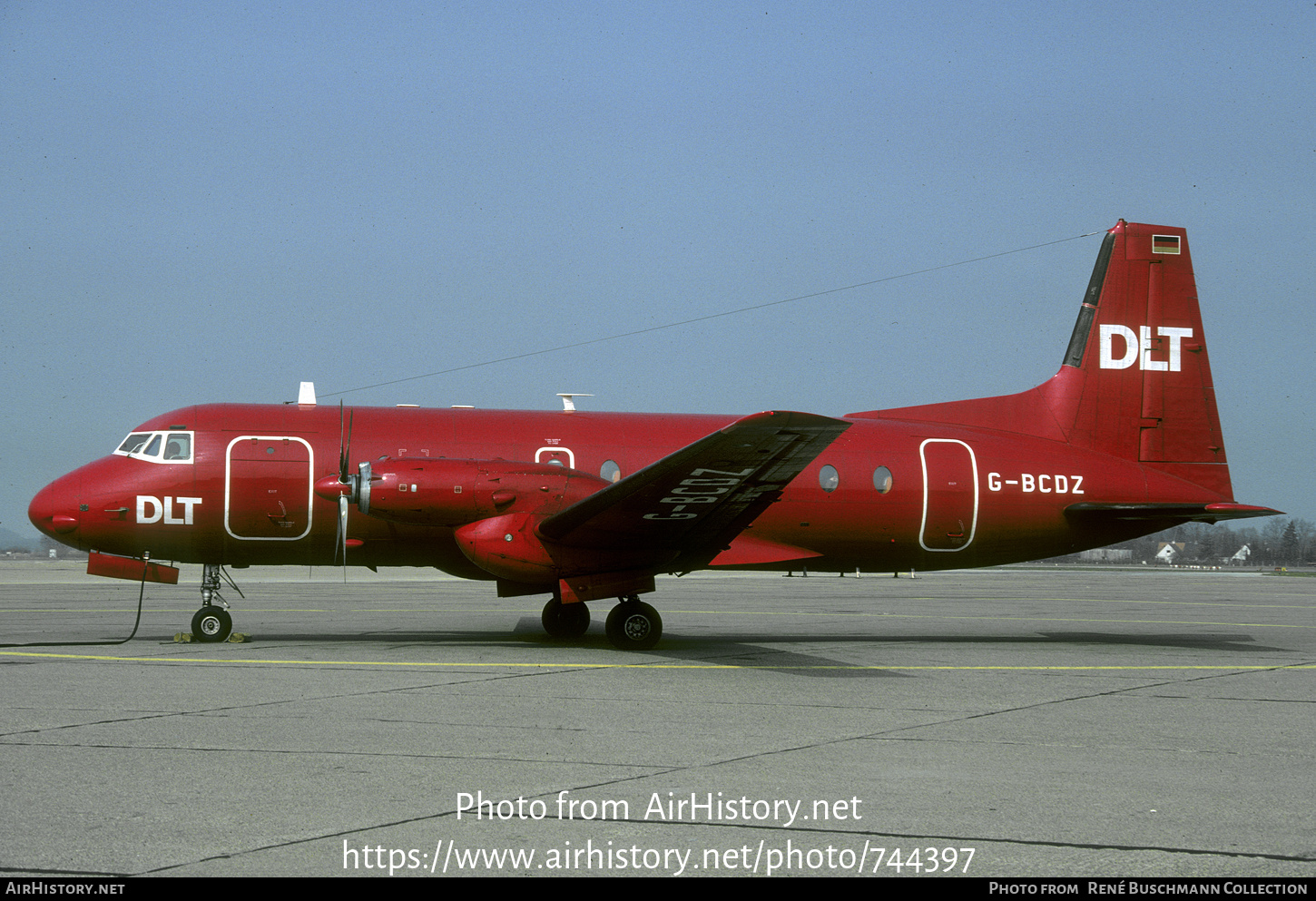 Aircraft Photo of G-BCDZ | Hawker Siddeley HS-748 Srs2/227 | DLT - Deutsche Luftverkehrsgesellschaft | AirHistory.net #744397