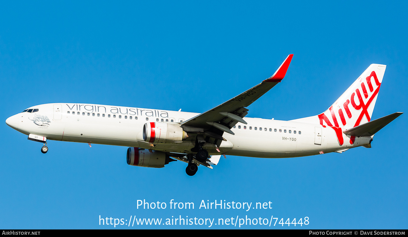 Aircraft Photo of VH-YQO | Boeing 737-8FE | Virgin Australia Airlines | AirHistory.net #744448