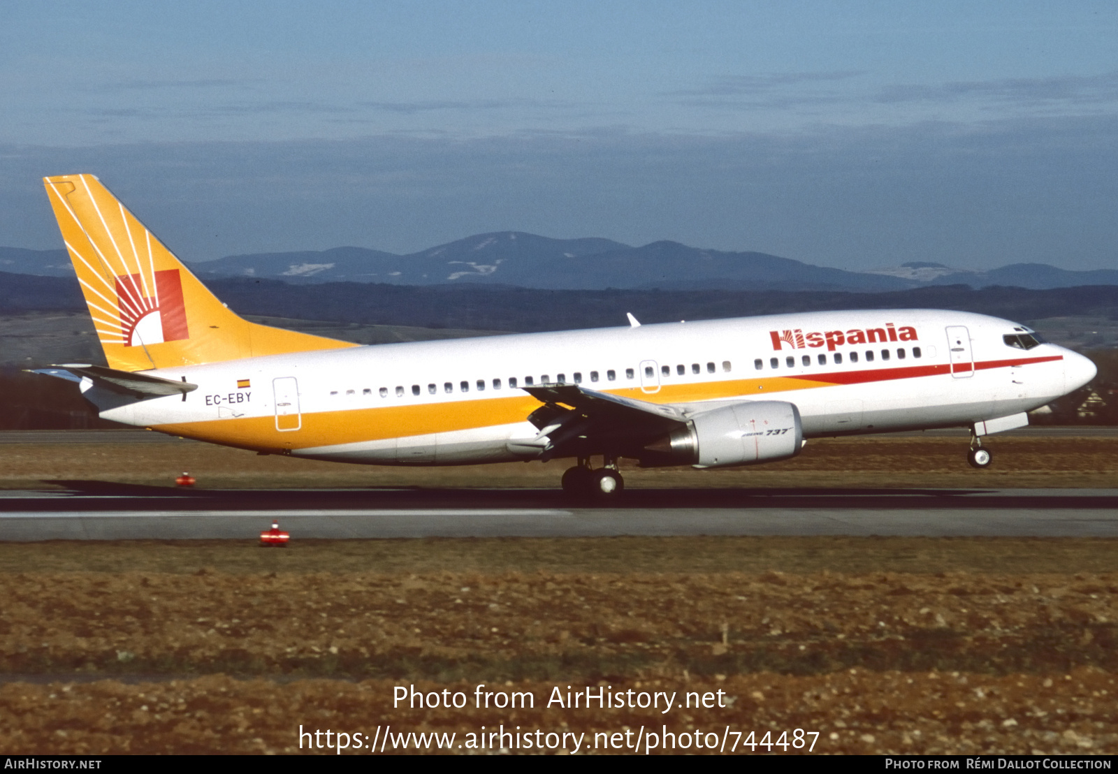 Aircraft Photo of EC-EBY | Boeing 737-3Y0 | Hispania Líneas Aéreas | AirHistory.net #744487