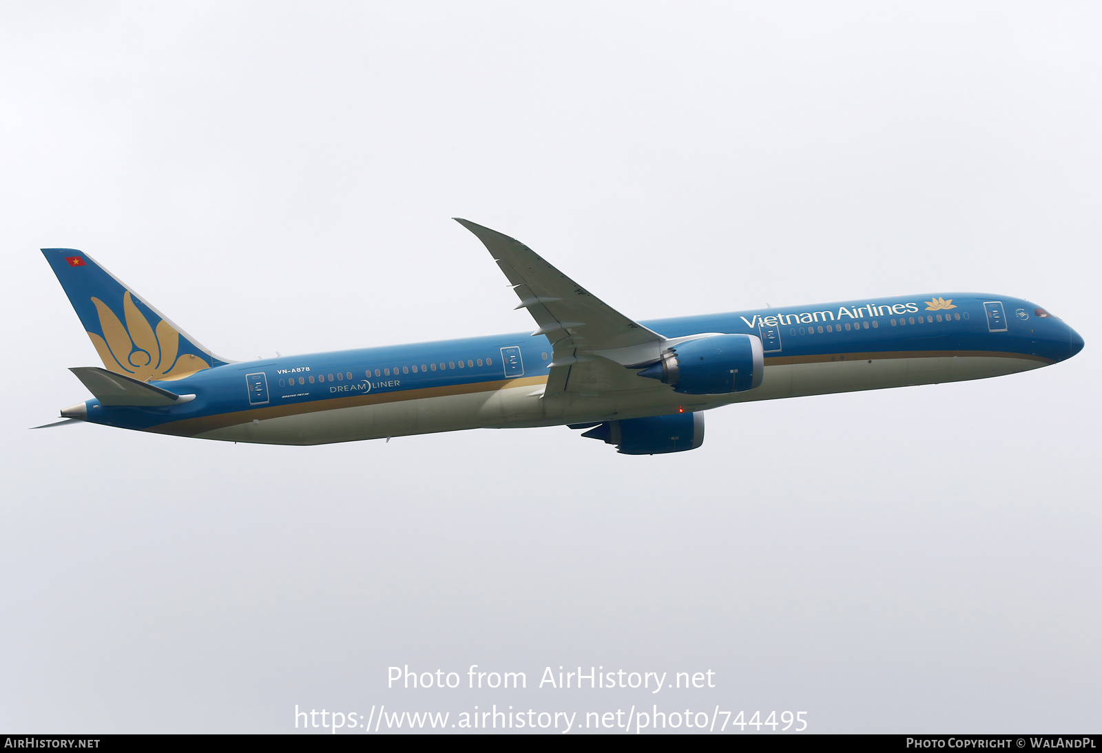 Aircraft Photo of VN-A878 | Boeing 787-10 Dreamliner | Vietnam Airlines | AirHistory.net #744495