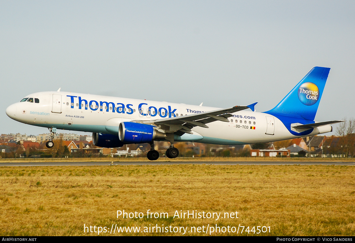 Aircraft Photo of OO-TCO | Airbus A320-214 | Thomas Cook Airlines | AirHistory.net #744501