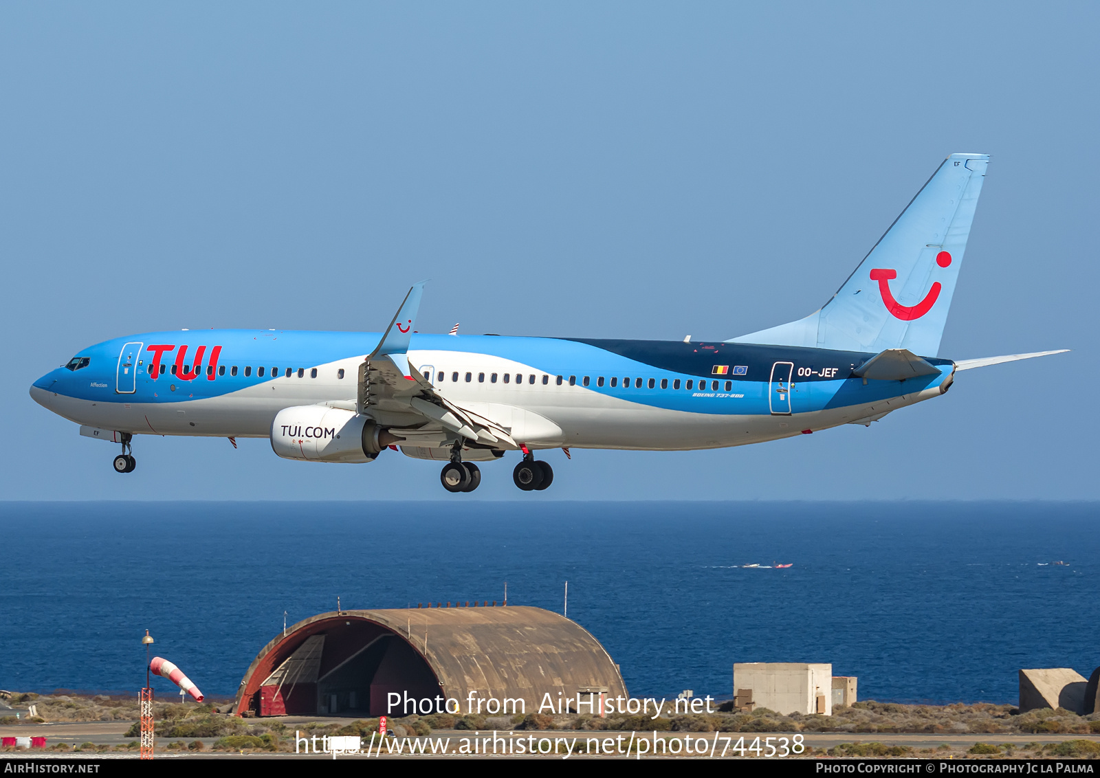 Aircraft Photo of OO-JEF | Boeing 737-8K5 | TUI | AirHistory.net #744538