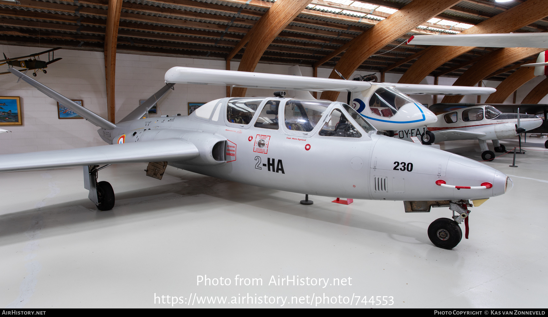 Aircraft Photo of OY-FGA / 230 | Fouga CM-170R Magister | France - Air Force | AirHistory.net #744553