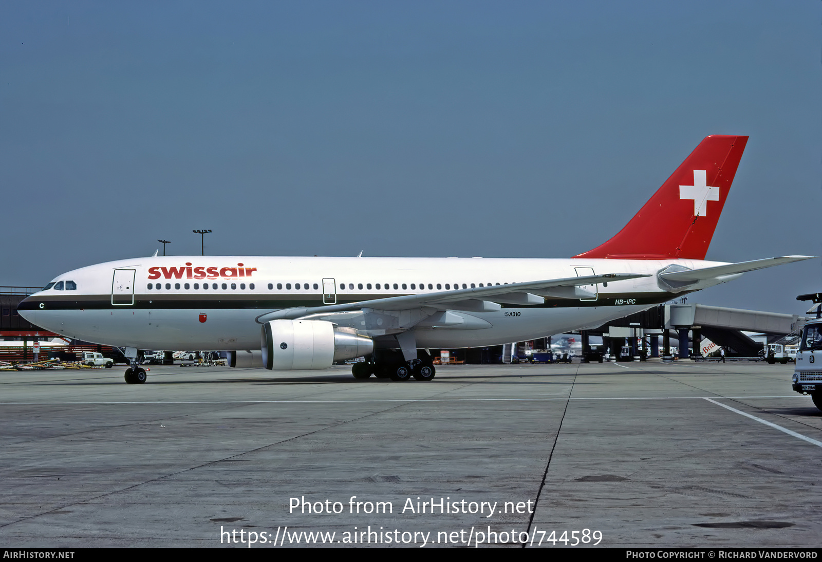 Aircraft Photo of HB-IPC | Airbus A310-221 | Swissair | AirHistory.net #744589