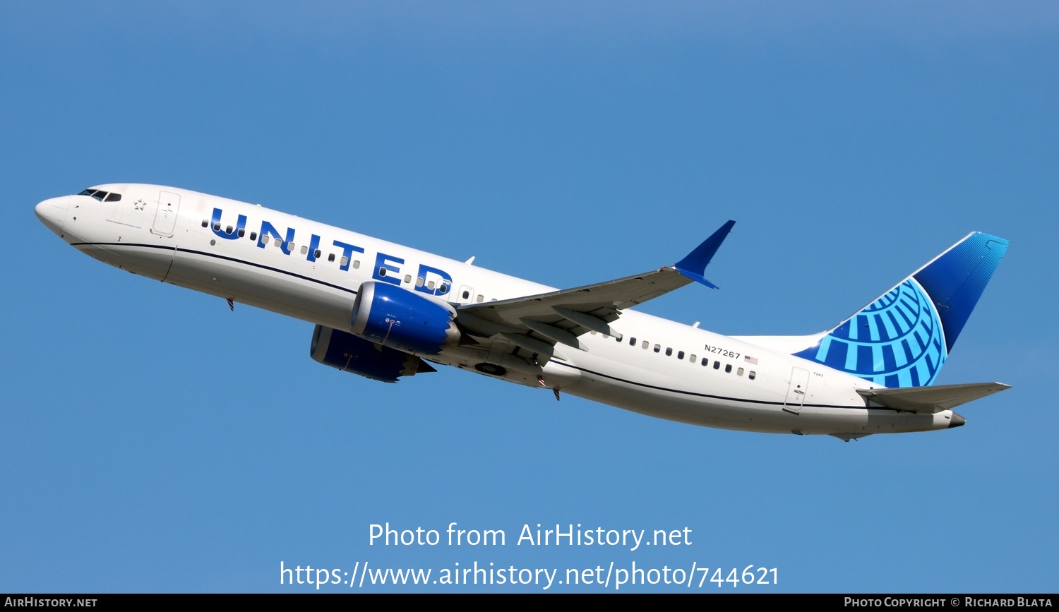 Aircraft Photo of N27267 | Boeing 737-8 Max 8 | United Airlines | AirHistory.net #744621