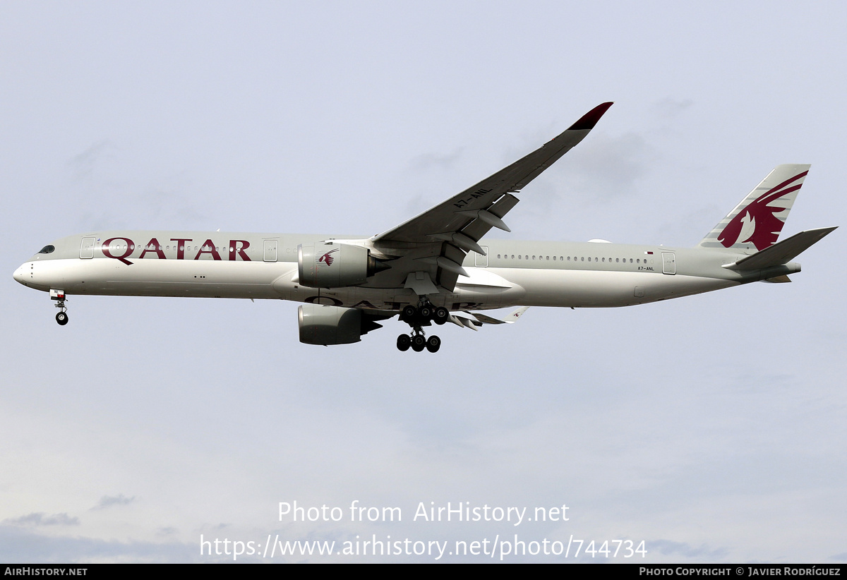 Aircraft Photo of A7-ANL | Airbus A350-1041 | Qatar Airways | AirHistory.net #744734