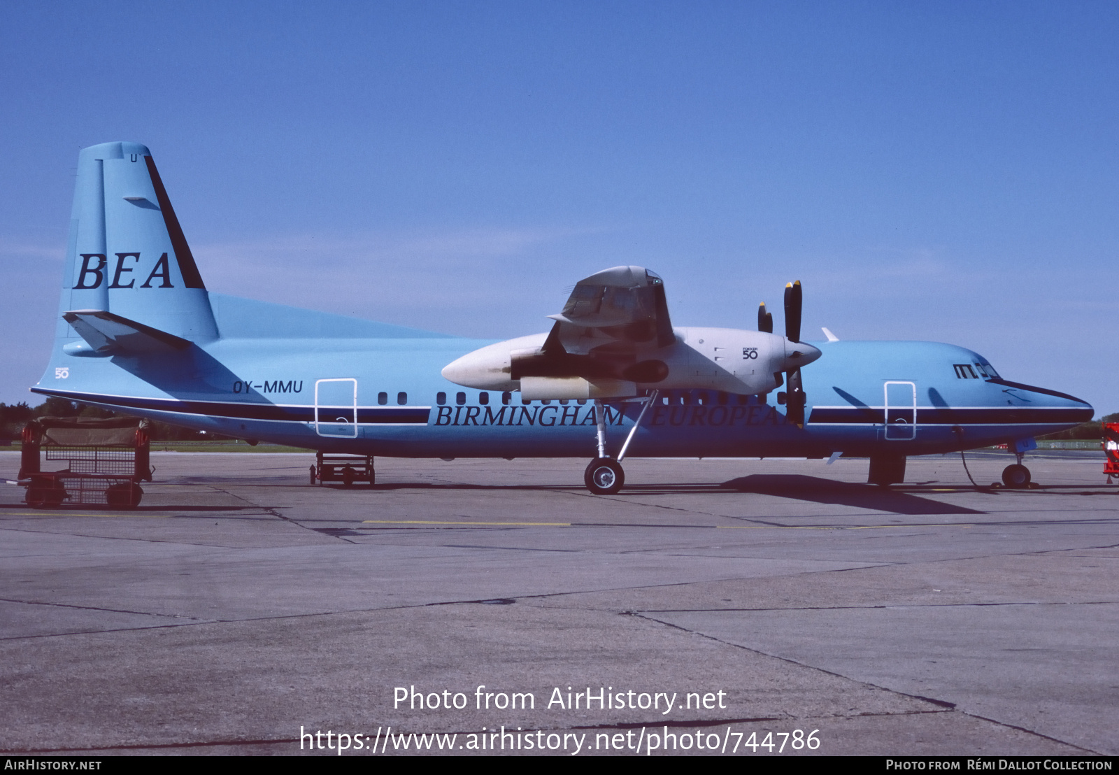 Aircraft Photo of OY-MMU | Fokker 50 | Birmingham European Airways - BEA | AirHistory.net #744786