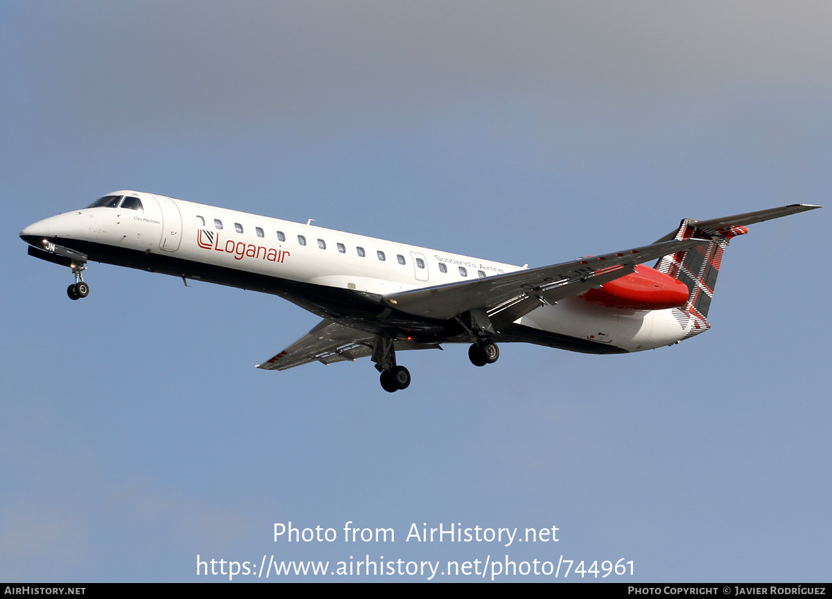 Aircraft Photo of G-SAJN | Embraer ERJ-145EP (EMB-145EP) | Loganair | AirHistory.net #744961