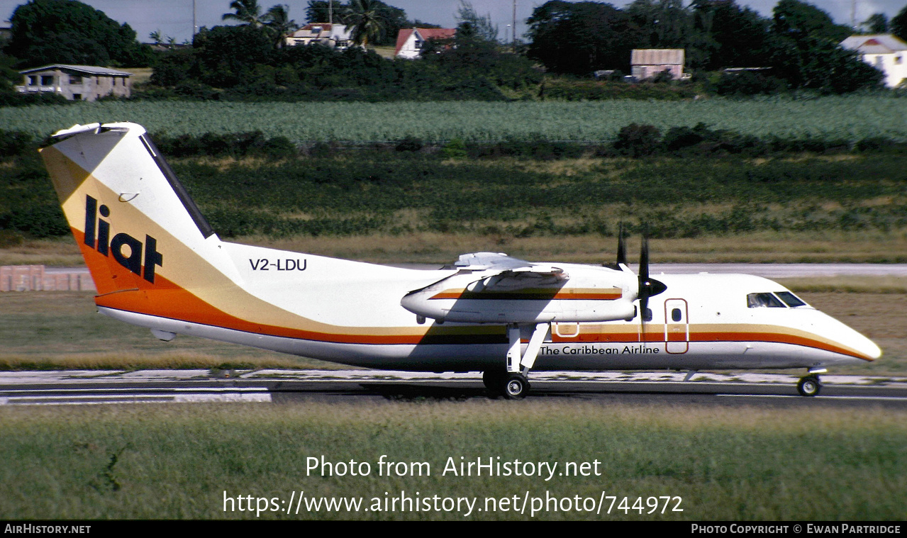 Aircraft Photo of V2-LDU | De Havilland Canada DHC-8-103 Dash 8 | LIAT - Leeward Islands Air Transport | AirHistory.net #744972