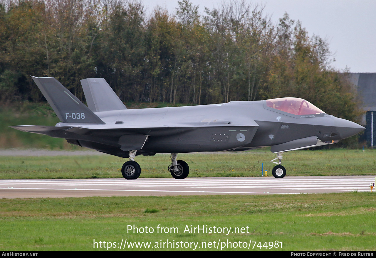 Aircraft Photo of F-038 | Lockheed Martin F-35A Lightning II | Netherlands - Air Force | AirHistory.net #744981