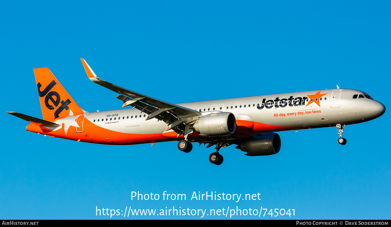 Aircraft Photo of VH-OYQ | Airbus A321-251NX | Jetstar Airways | AirHistory.net #745041