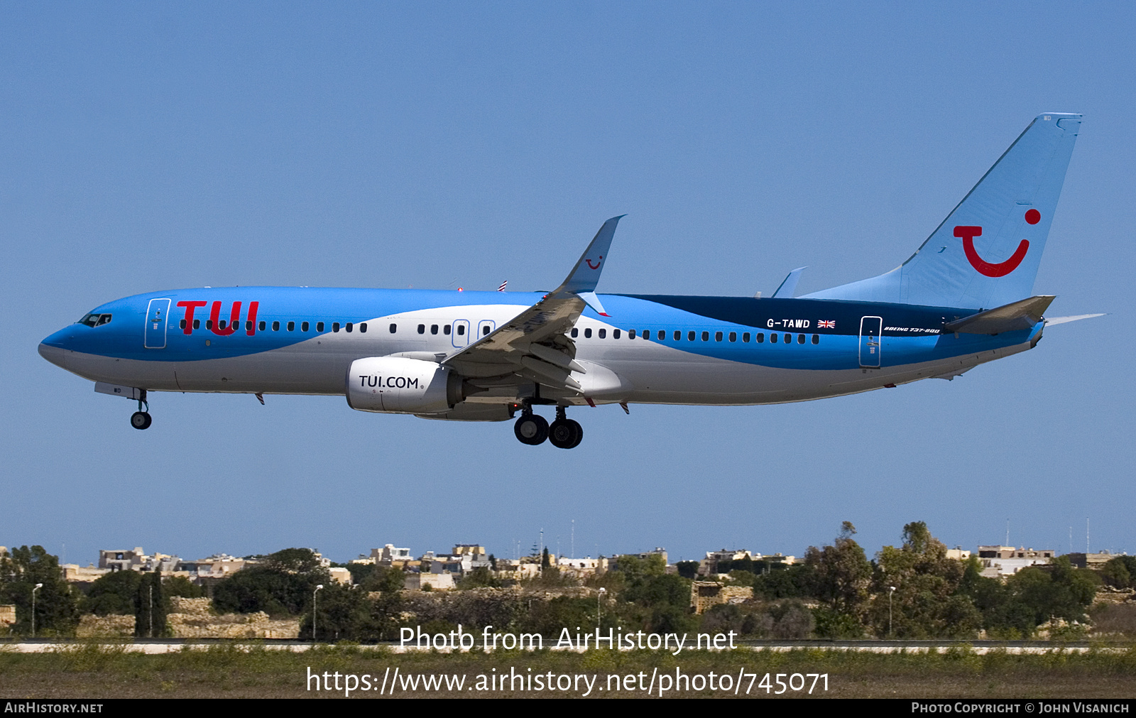 Aircraft Photo of G-TAWD | Boeing 737-8K5 | TUI | AirHistory.net #745071