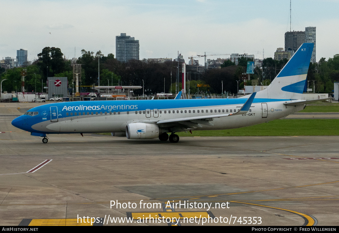 Aircraft Photo of LV-GKT | Boeing 737-800 | Aerolíneas Argentinas | AirHistory.net #745353