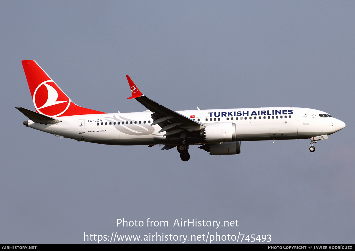 Aircraft Photo of TC-LCA | Boeing 737-8 Max 8 | Turkish Airlines | AirHistory.net #745493