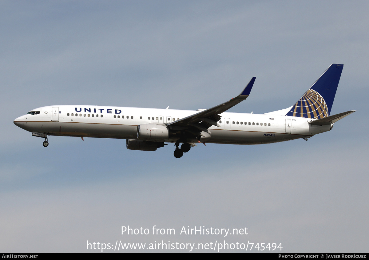 Aircraft Photo of N39416 | Boeing 737-924/ER | United Airlines | AirHistory.net #745494