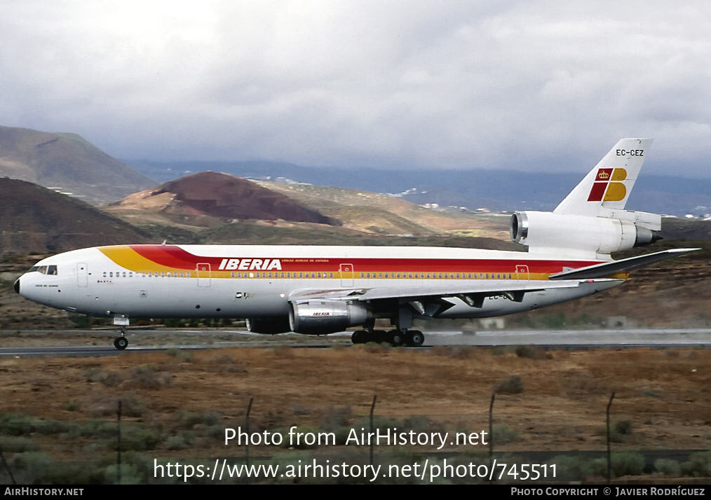 Aircraft Photo of EC-CEZ | McDonnell Douglas DC-10-30 | Iberia | AirHistory.net #745511