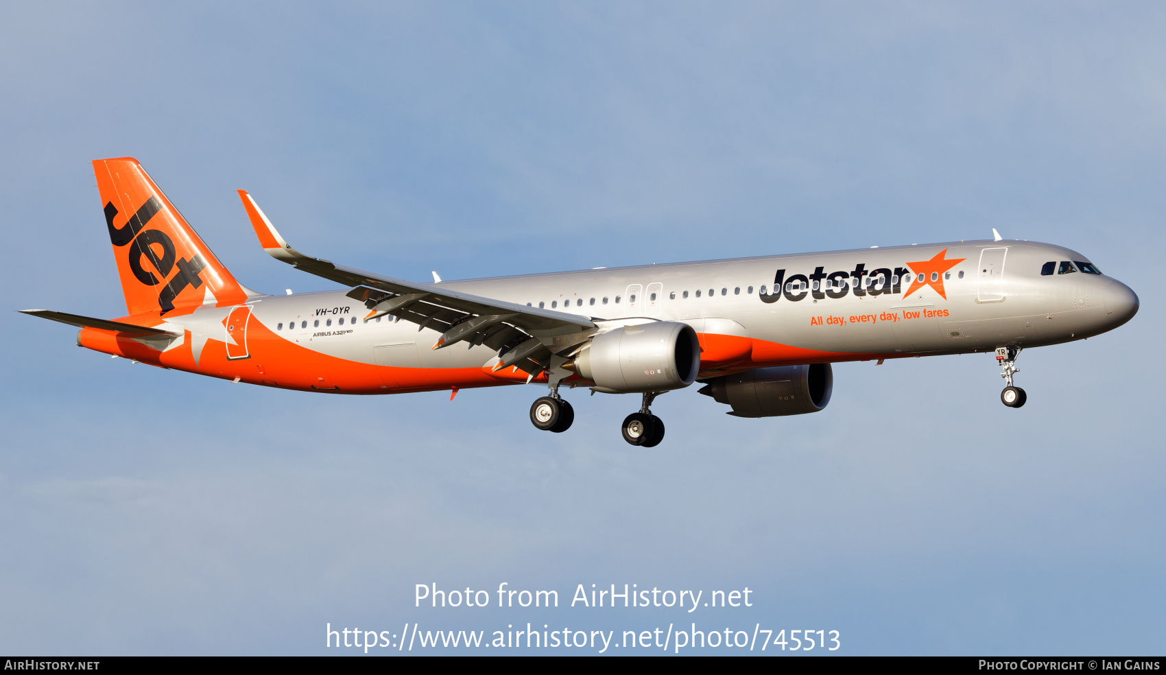 Aircraft Photo of VH-OYR | Airbus A321-251NX | Jetstar Airways | AirHistory.net #745513