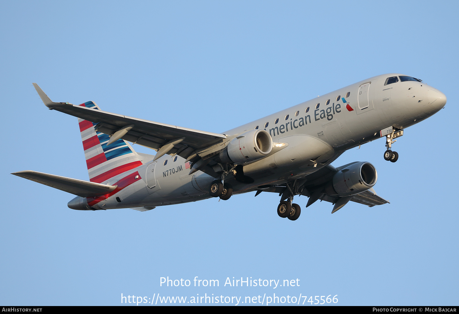 Aircraft Photo of N770JM | Embraer 170LR (ERJ-170-100LR) | American Eagle | AirHistory.net #745566