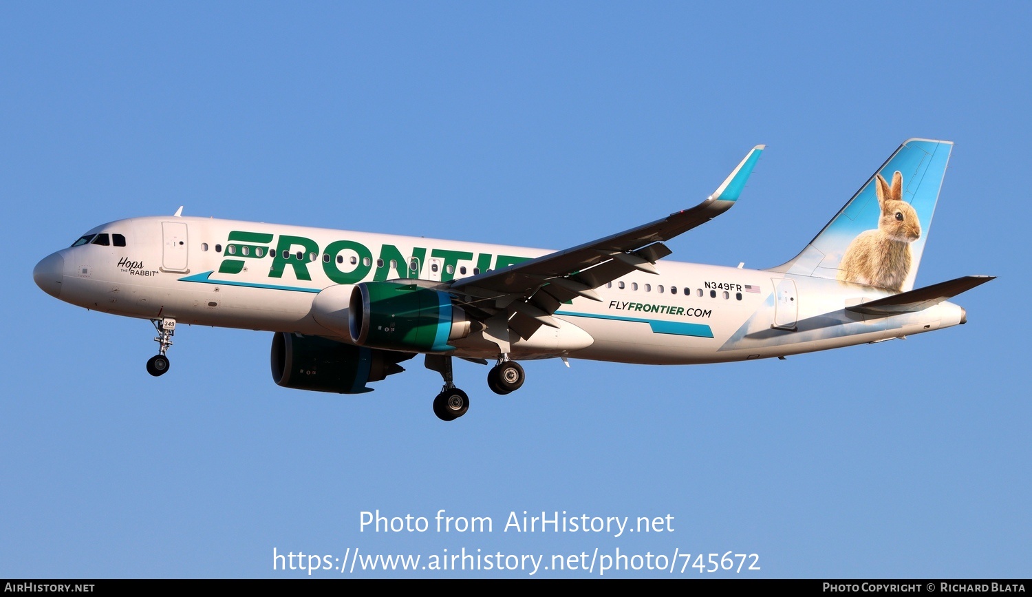 Aircraft Photo of N349FR | Airbus A320-251N | Frontier Airlines | AirHistory.net #745672