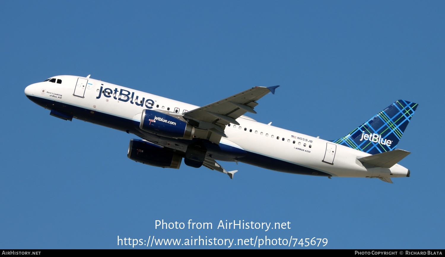 Aircraft Photo of N559JB | Airbus A320-232 | JetBlue Airways | AirHistory.net #745679