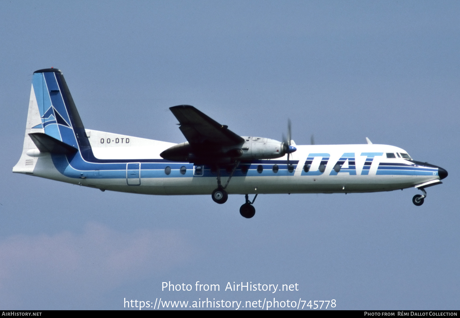 Aircraft Photo of OO-DTD | Fairchild Hiller FH-227B | Delta Air Transport - DAT | AirHistory.net #745778