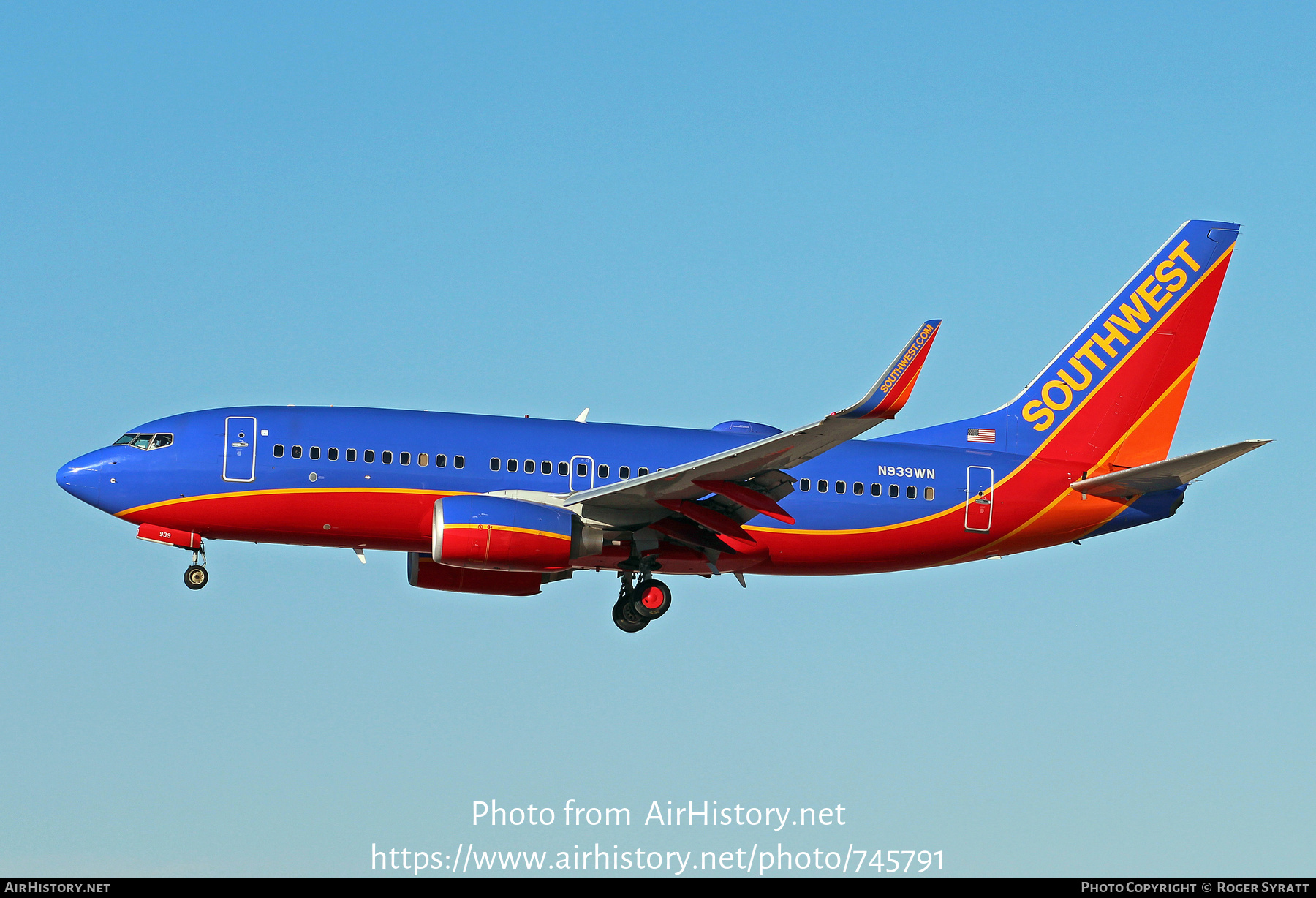 Aircraft Photo of N939WN | Boeing 737-7H4 | Southwest Airlines | AirHistory.net #745791