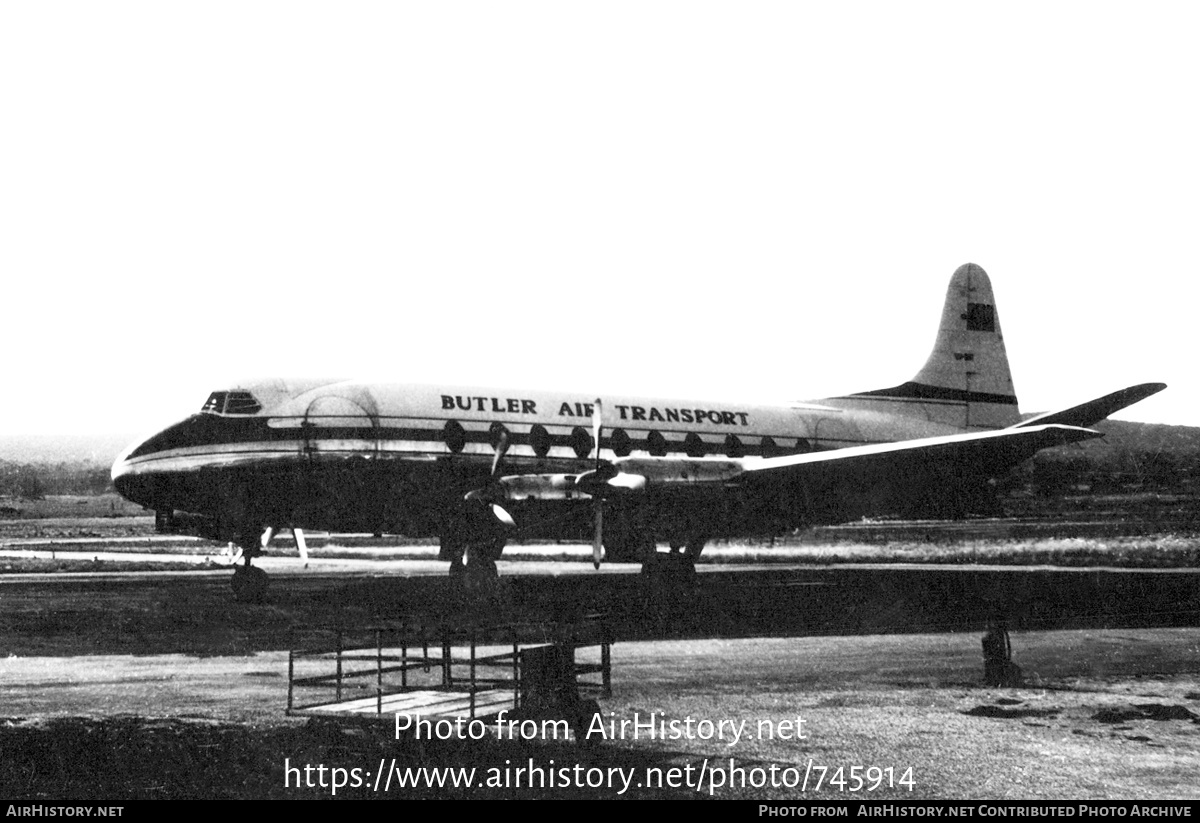 Aircraft Photo of VH-BAT | Vickers 747 Viscount | Butler Air Transport | AirHistory.net #745914