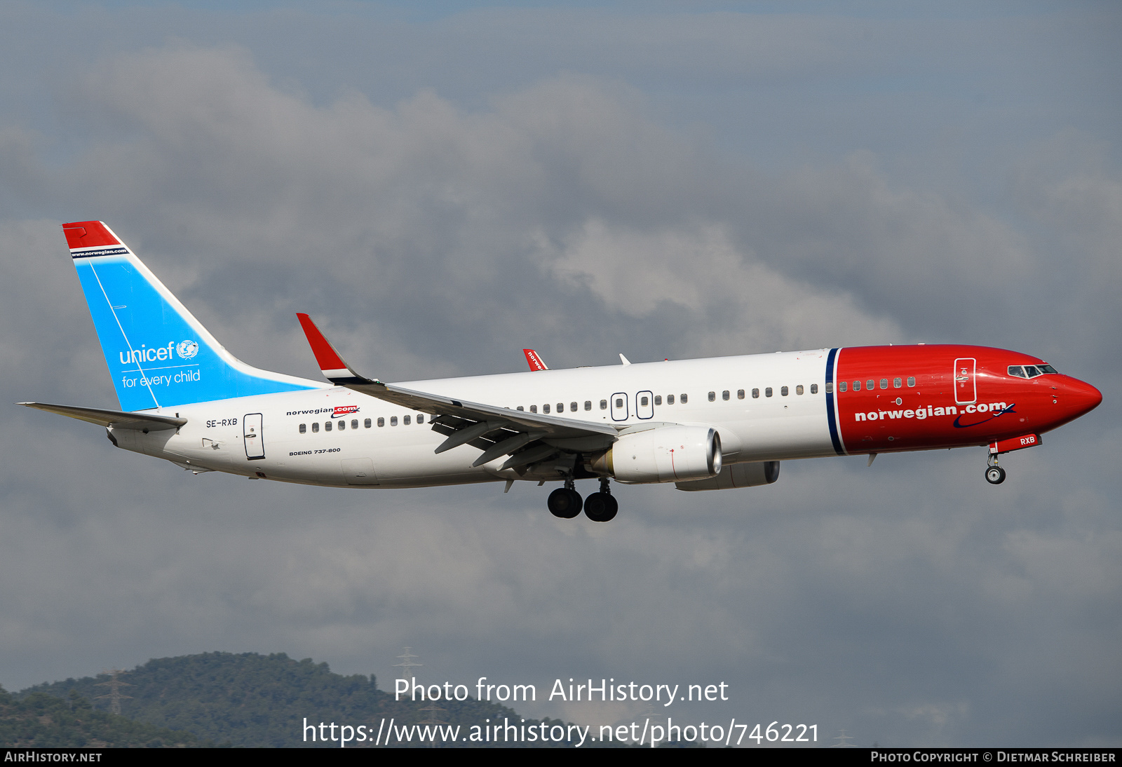 Aircraft Photo of SE-RXB | Boeing 737-84P | Norwegian | AirHistory.net #746221