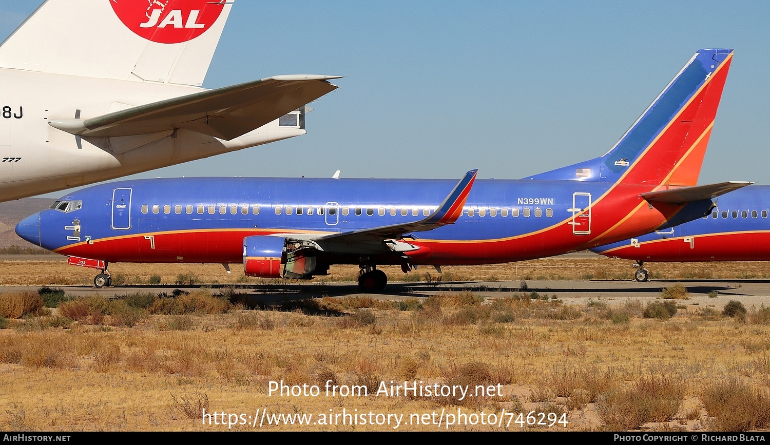 Aircraft Photo of N399WN | Boeing 737-3H4 | Southwest Airlines | AirHistory.net #746294