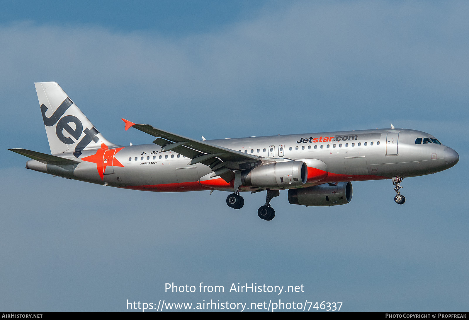 Aircraft Photo of 9V-JSC | Airbus A320-232 | Jetstar Airways | AirHistory.net #746337