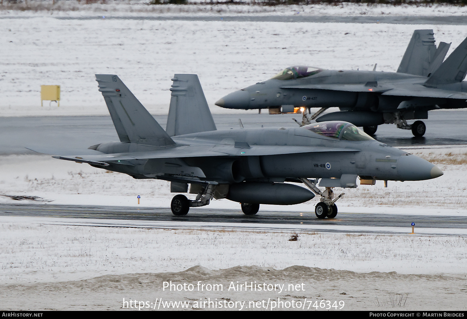 Aircraft Photo of HN-418 | McDonnell Douglas F/A-18C Hornet | Finland - Air Force | AirHistory.net #746349