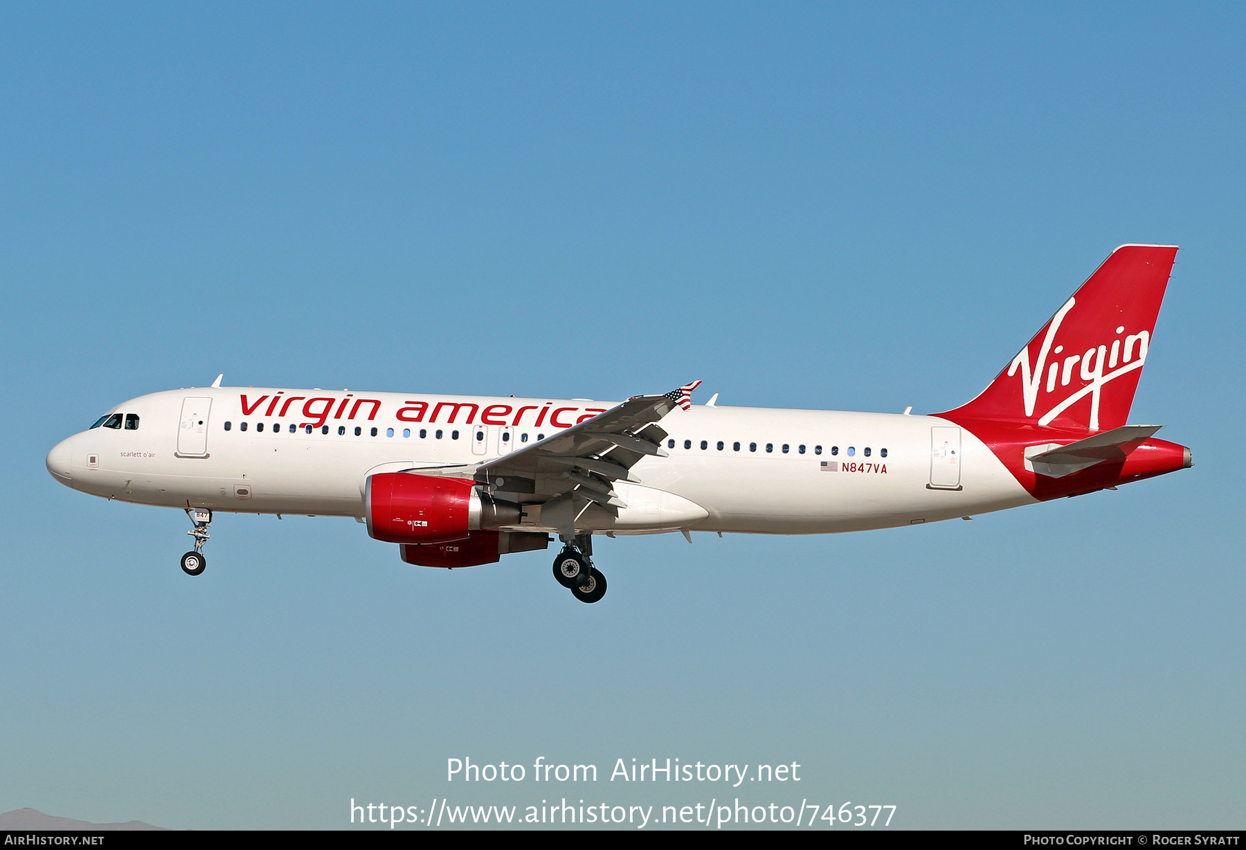 Aircraft Photo of N847VA | Airbus A320-214 | Virgin America | AirHistory.net #746377