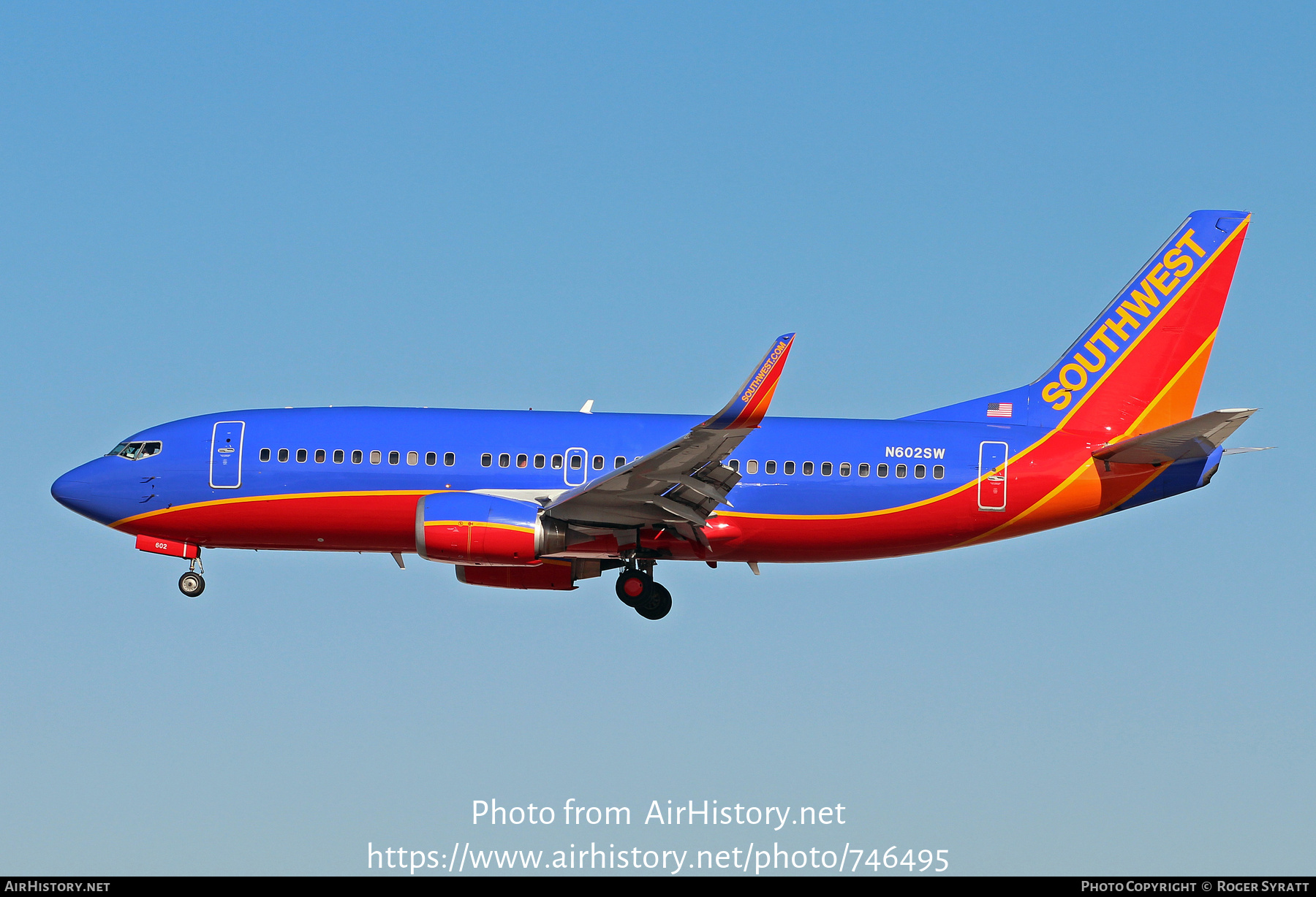 Aircraft Photo of N602SW | Boeing 737-3H4 | Southwest Airlines | AirHistory.net #746495