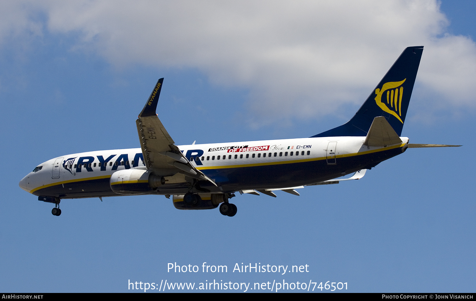 Aircraft Photo of EI-EMN | Boeing 737-8AS | Ryanair | AirHistory.net #746501