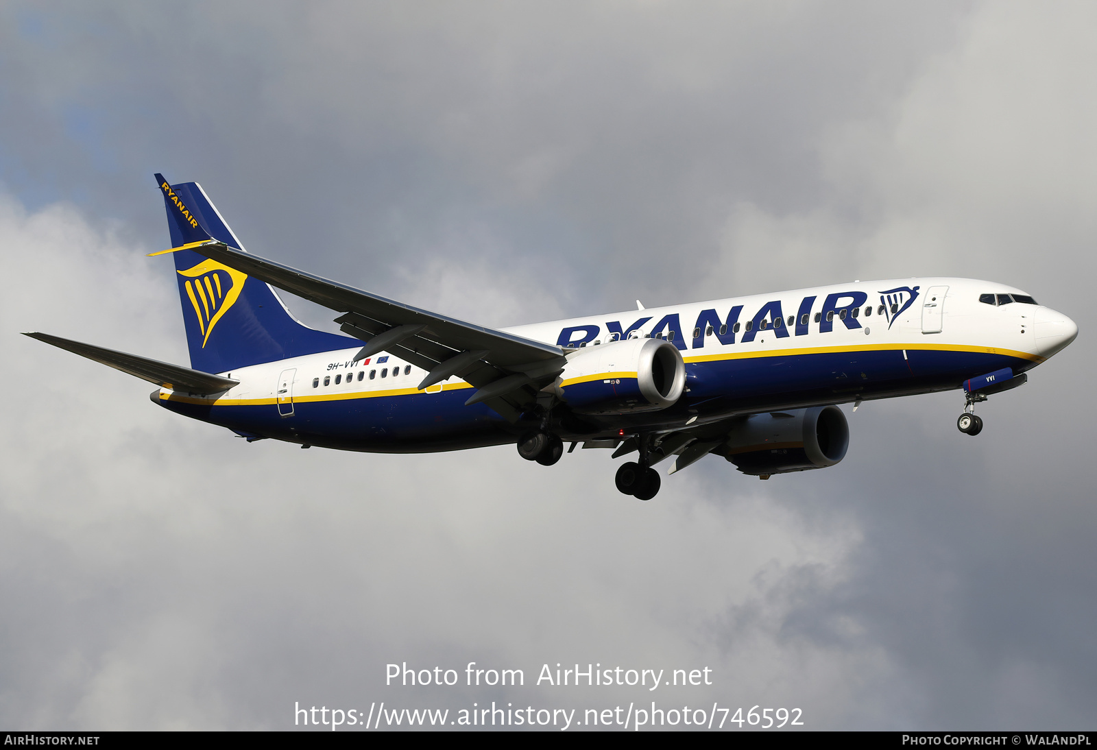 Aircraft Photo of 9H-VVI | Boeing 737-8200 Max 200 | Ryanair | AirHistory.net #746592