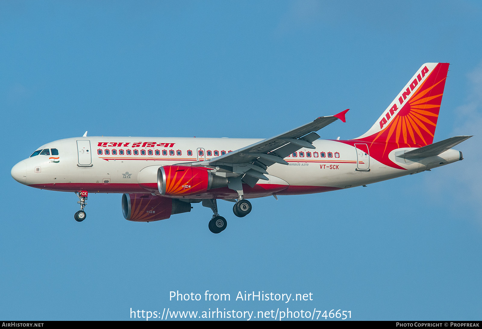 Aircraft Photo of VT-SCK | Airbus A319-112 | Air India | AirHistory.net #746651