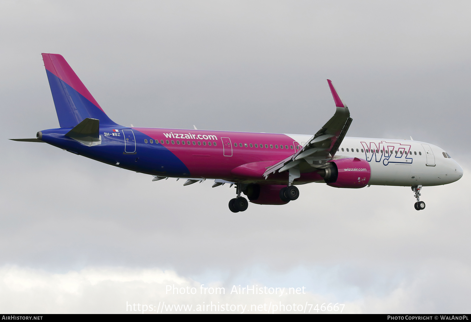 Aircraft Photo of 9H-WBZ | Airbus A321-271NX | Wizz Air | AirHistory.net #746667