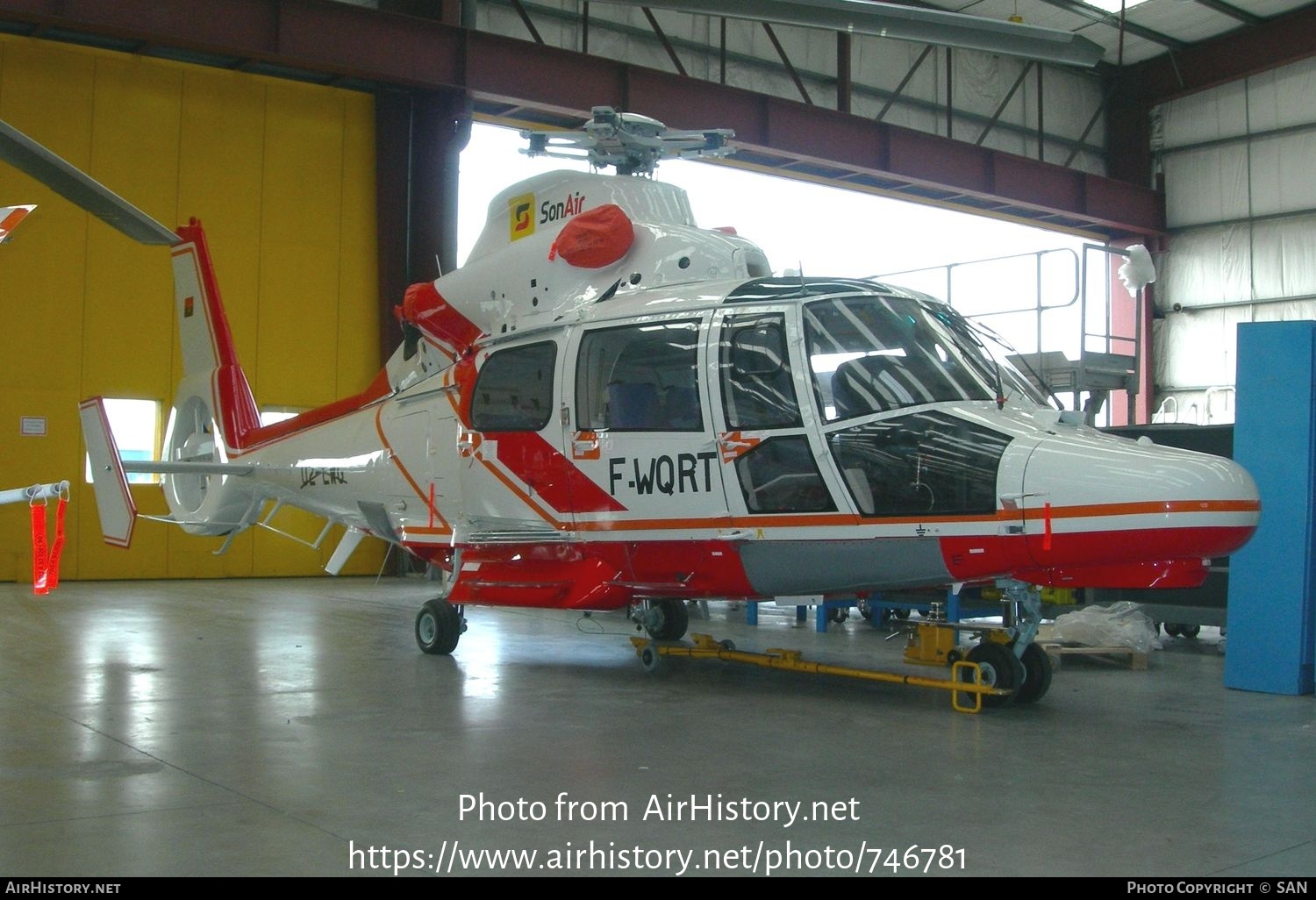 Aircraft Photo of F-WQRT / D2-EWG | Eurocopter AS-365N-3 Dauphin 2 | SonAir | AirHistory.net #746781