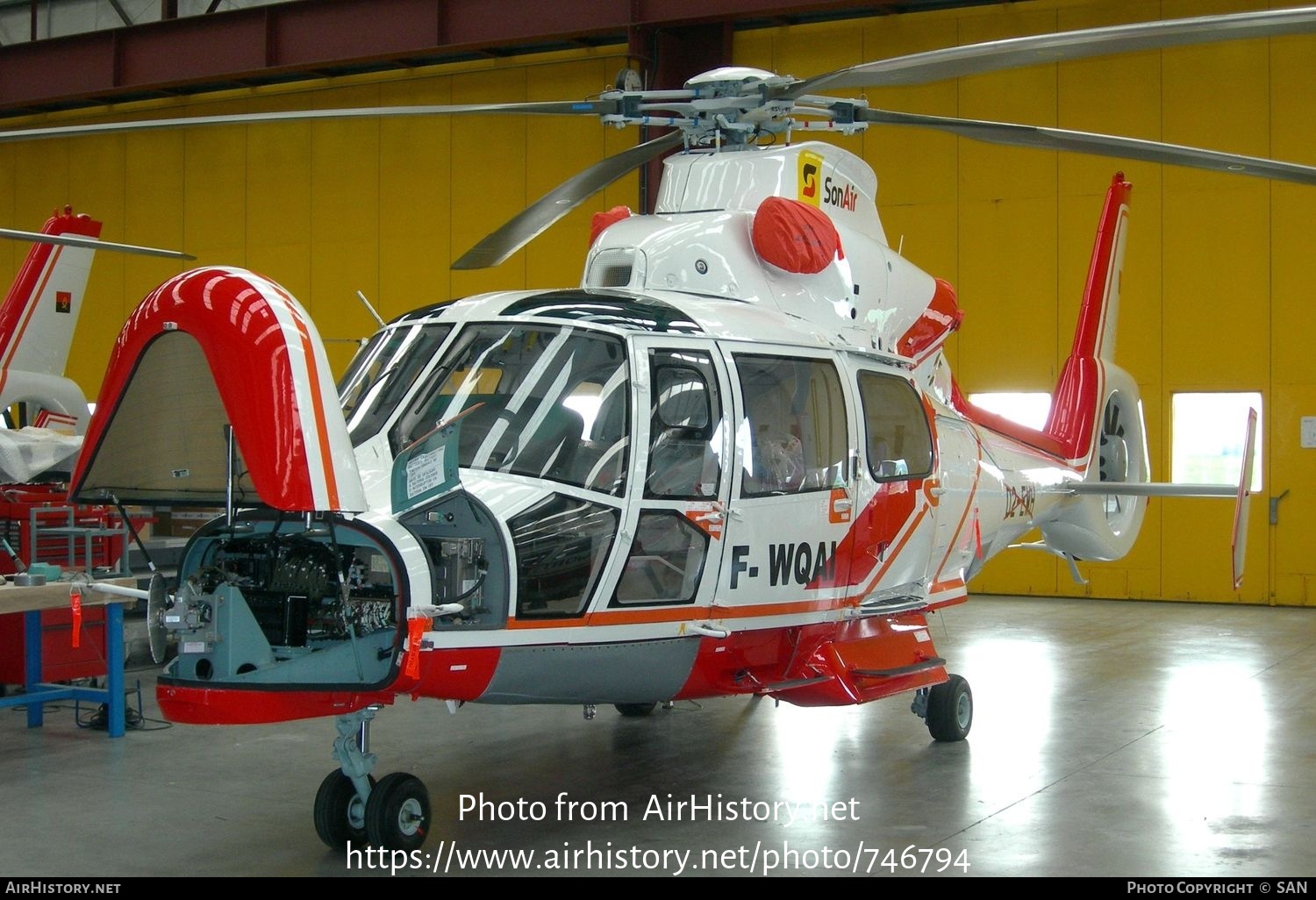 Aircraft Photo of F-WQAI / D2-EWH | Eurocopter AS-365N-3 Dauphin 2 | SonAir | AirHistory.net #746794