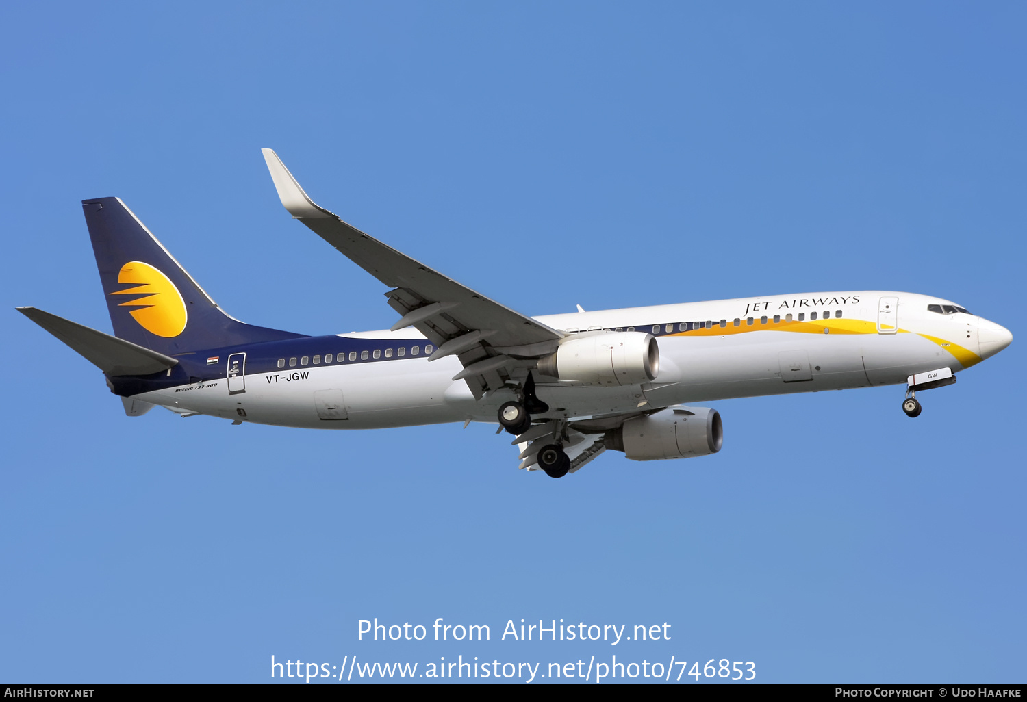 Aircraft Photo of VT-JGW | Boeing 737-85R | Jet Airways | AirHistory.net #746853