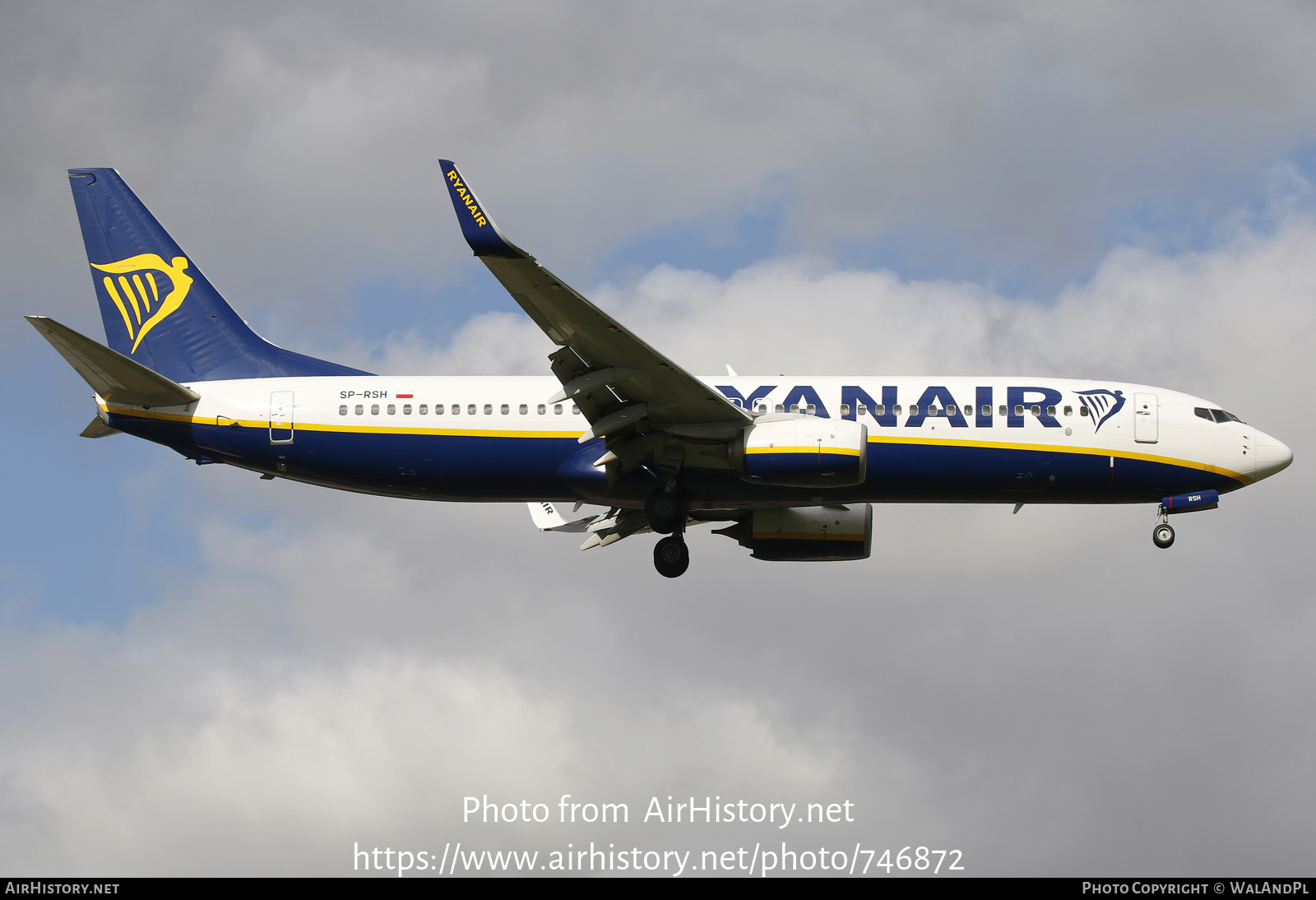 Aircraft Photo of SP-RSH | Boeing 737-8AS | Ryanair | AirHistory.net #746872