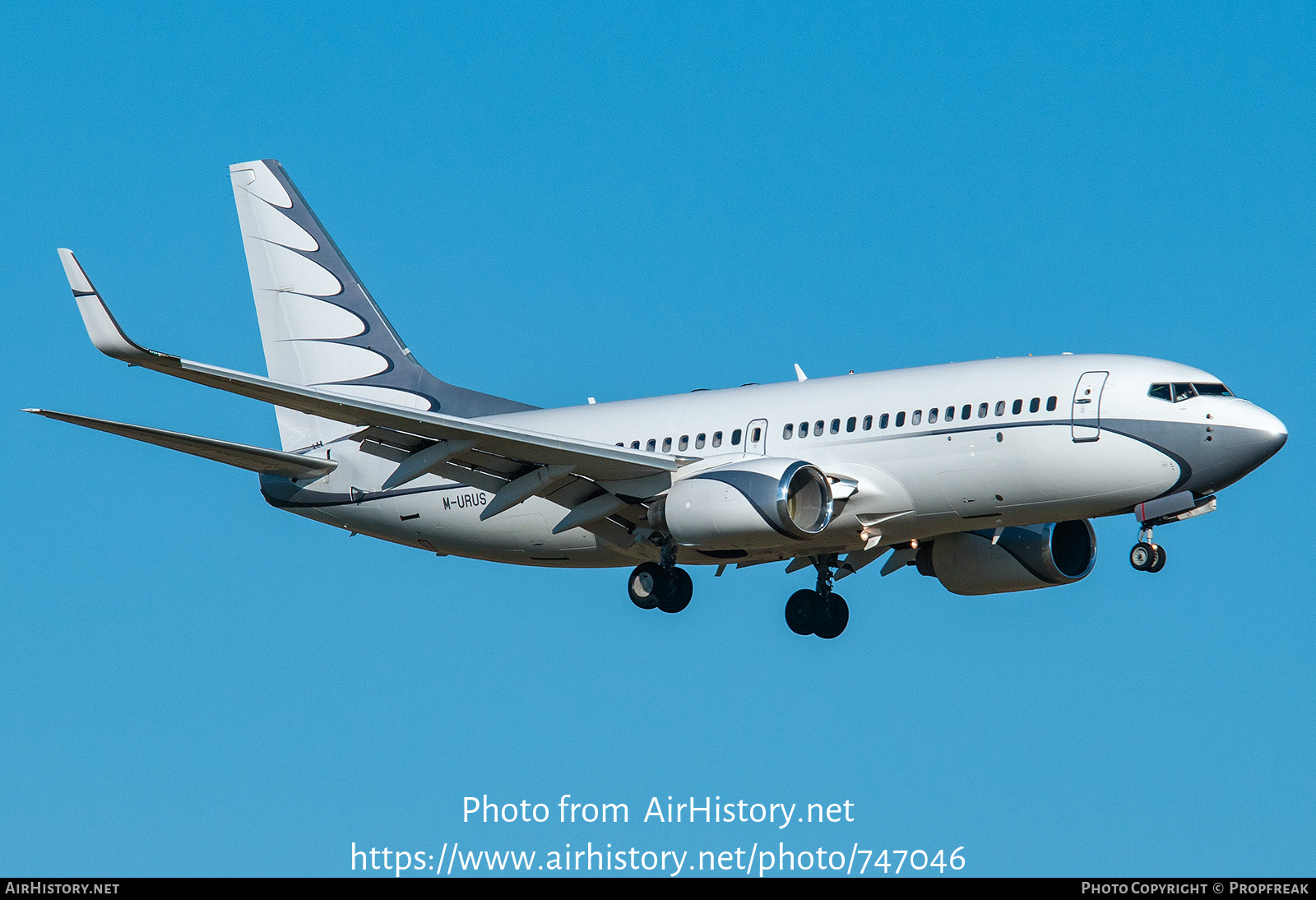 Aircraft Photo of M-URUS | Boeing 737-7GC BBJ | AirHistory.net #747046